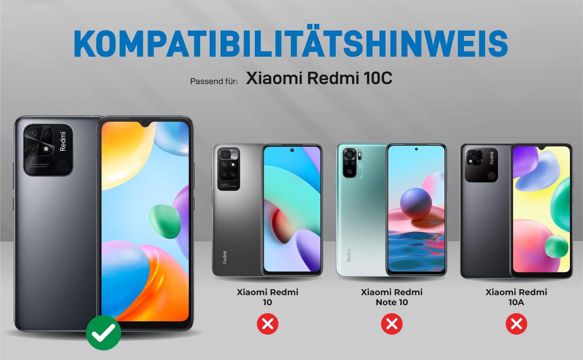 Kompatibilitätshinweise Hülle für Xiaomi Redmi 10C