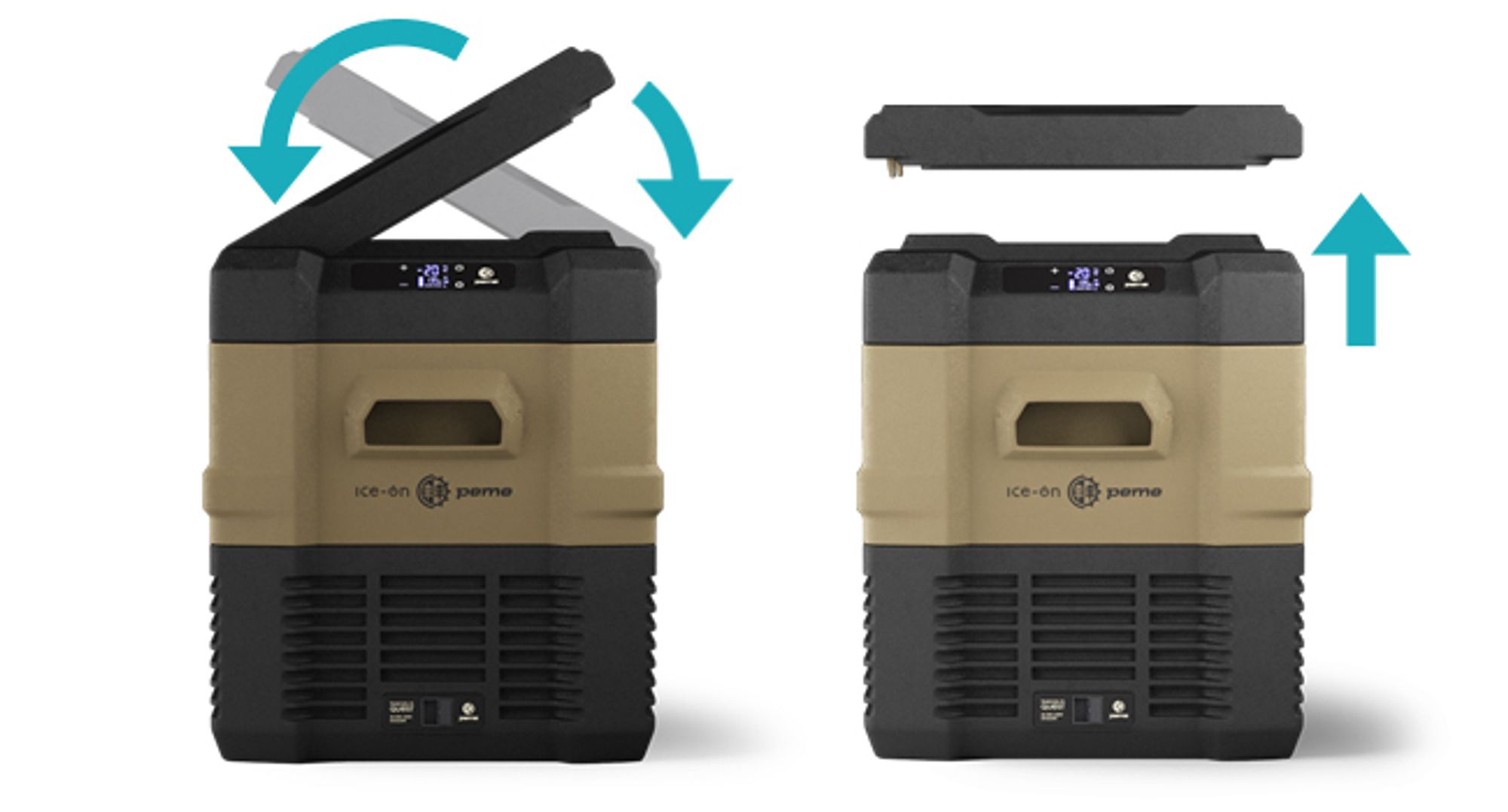 PEME Quest 40 Kompressor Kühlbox 35L Sand Storm Autokühlschrank Elektrische Gefrierbox LKW Auto Camping Kühlschrank App Outdoor -20°C outdoor
