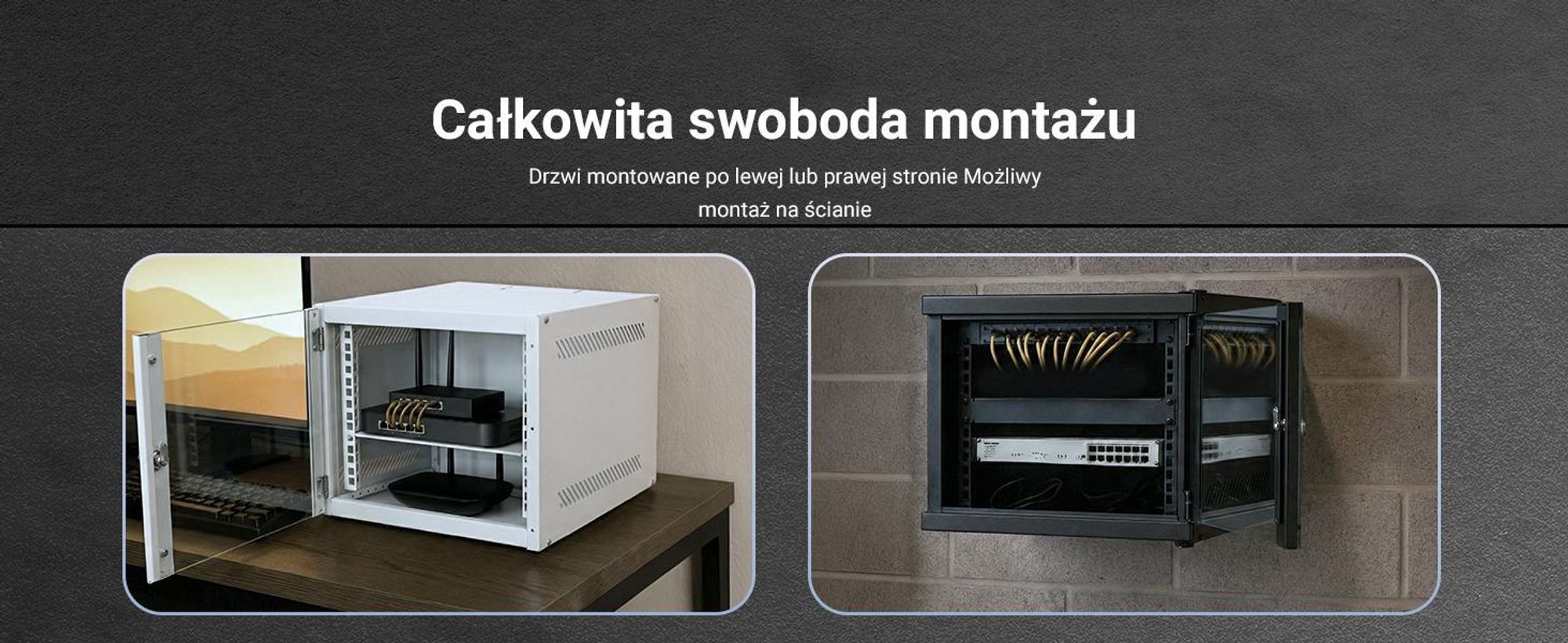 Extralink szafa rack 10" 4U wisząca 280x310 mm czarna