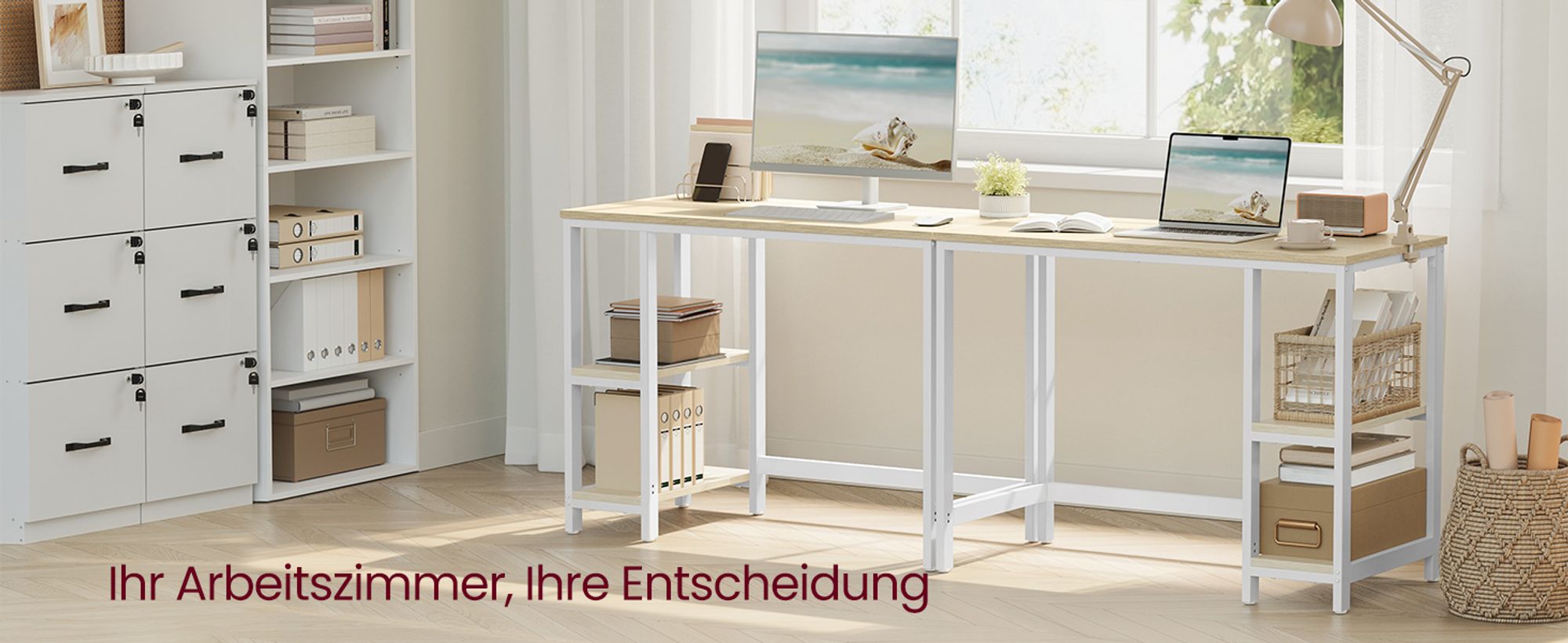 VASAGLE Tisch, Computertisch, Bürotisch, 100 x 50 x 76 cm, moderner Stil