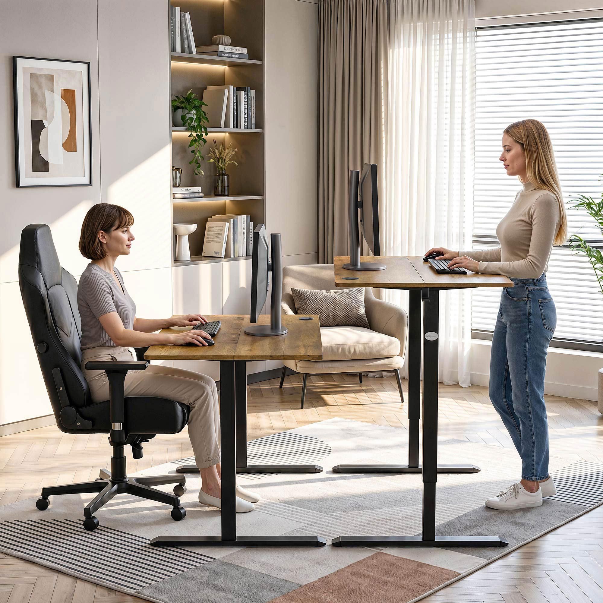 di volio höhenverstellbarer Schreibtisch LERICI - 120x60 cm, Schreibtisch höhenverstellbar elektrisch mit Memory-Funktion, ergonomischer Bürotisch
