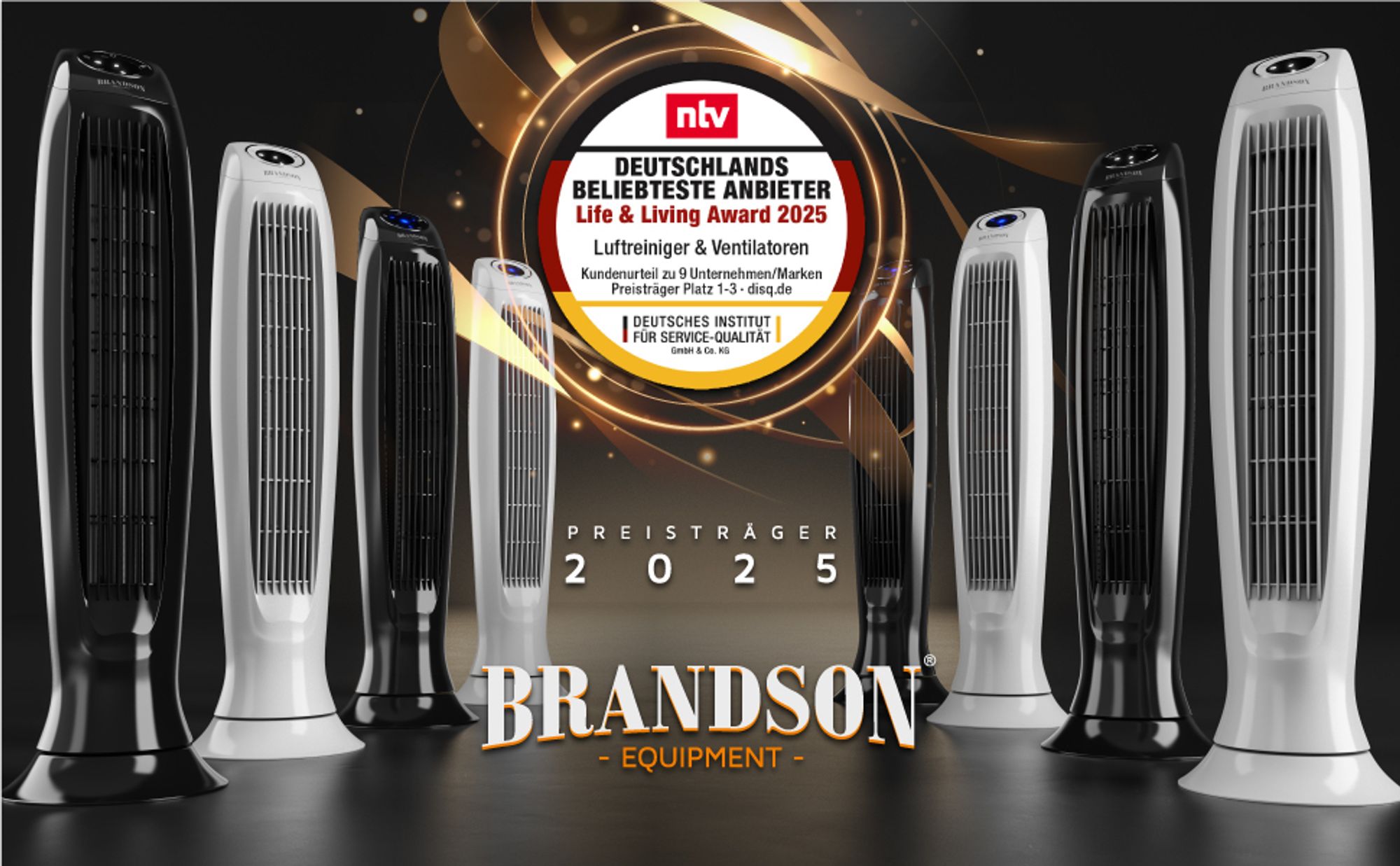 Brandson Turmventilatoren vor ntv-Award „Deutschlands beliebteste Anbieter 2025“