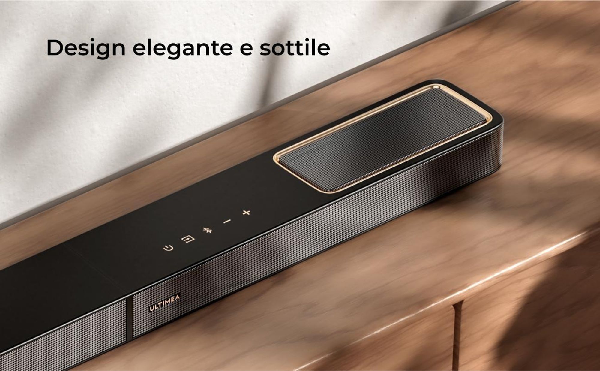 ULTIMEA Soundbar a 3.1.2 canali con Dolby Atmos, sistema surround per TV con subwoofer da 6,5 pollici, Bluetooth 5.4, HDMI eARC, 360W, Skywave F30 Boom