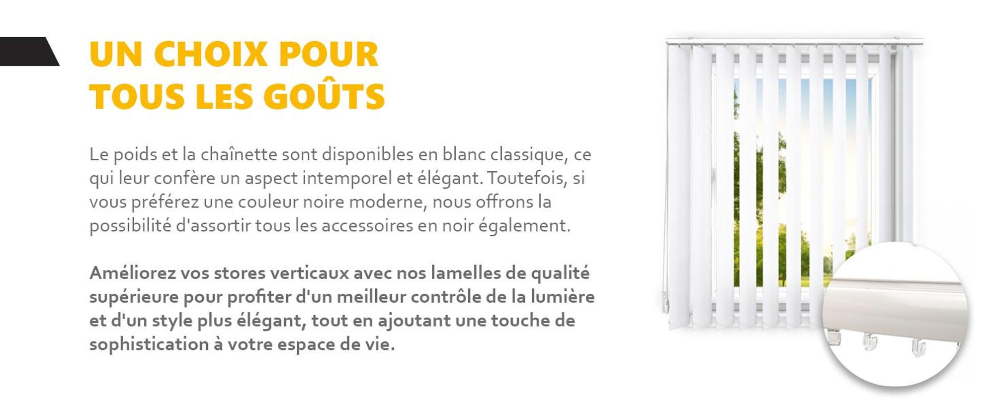 Time4blinds - Lames de rechange stores verticaux - 127mm(L) - 2290mm(H) - Blanc