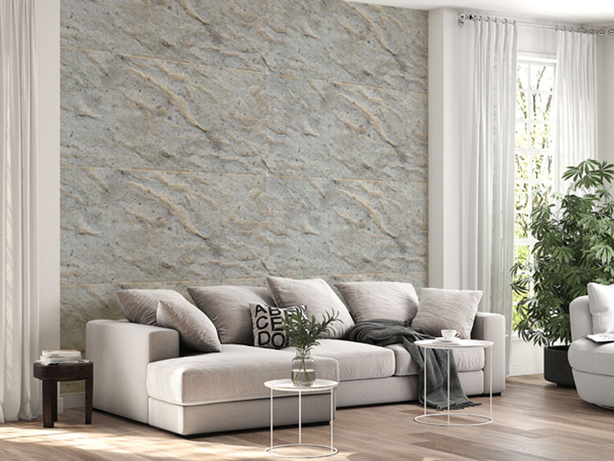 DECCART | 3D-Deckenplatten | Gold-Wandpaneele | Boulder 73 | Felsimitation | 100x50cm | 12m2