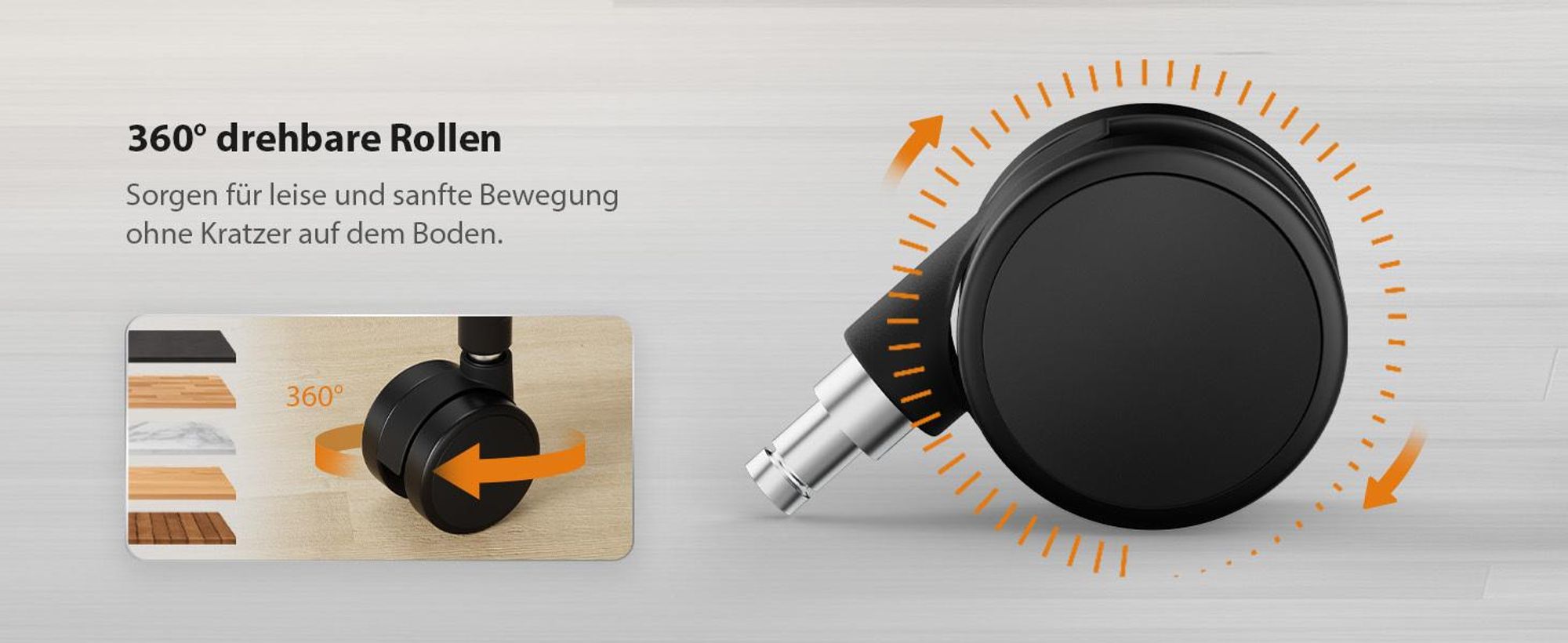 SENSE7 VENO Ergonomischer Bürostuhl - Schreibtischstuhl Schwarz Geteilte Rückenlehne Kopfstütze Netzrücken Gummirollen Homeoffice Chefsessel 120 kg