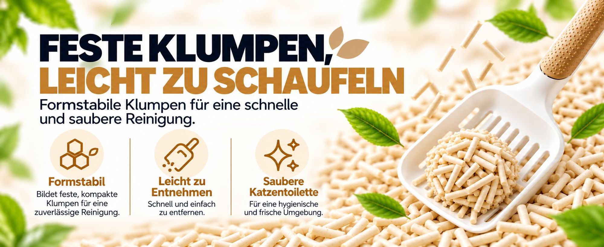 PET VIOLET Tofu Katzenstreu Natur – feste Klumpen für leichtes und sauberes Schaufeln