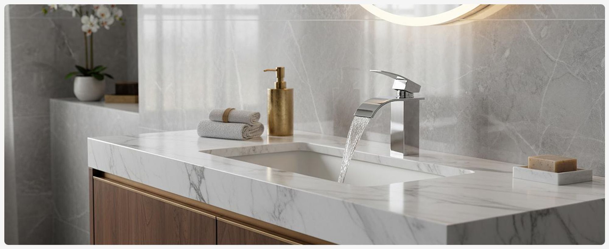 CECIPA MAX Wasserhahn Bad Schwarz,Wasserfall Waschtischarmatur Einhandmischer Armatur Waschbecken mit Auslauf Höhe 85 MM,Wassersparend, Energiesparend
