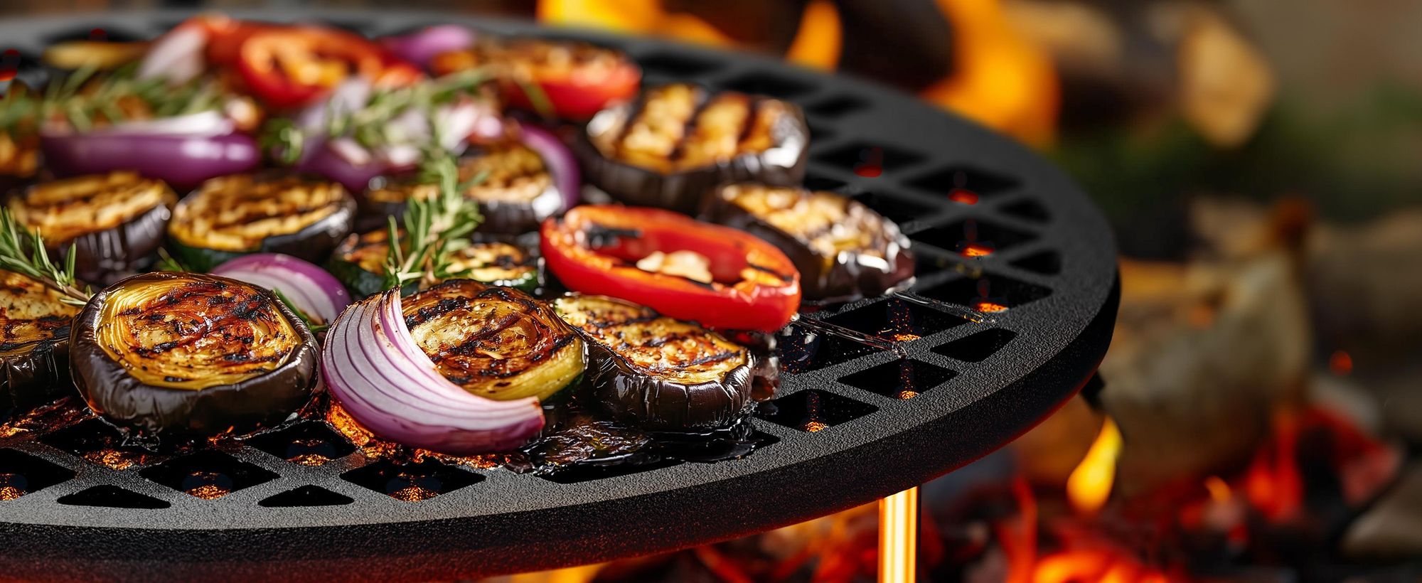 Gusskönig Gusseisen Grillrost mit Beinen Ø30 cm - Grillrost Kohle - Grillrost Dreibein Gusseisen Dutch Oven Untersetzer - Feuerrost Grill Zubehör
