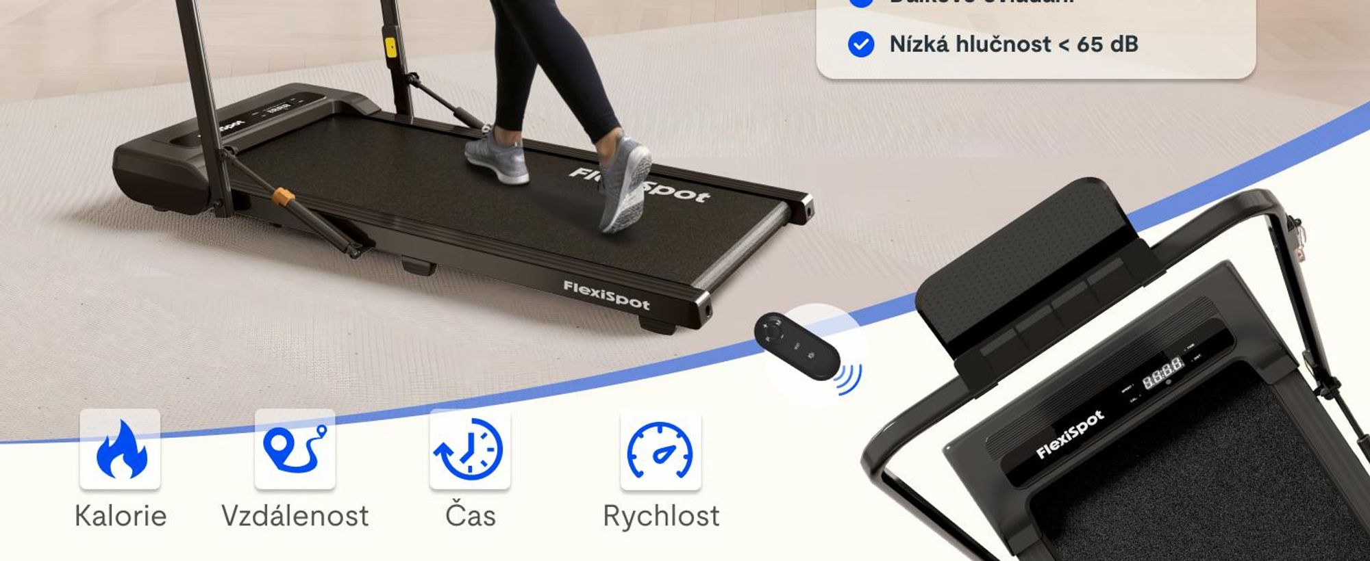 Běžecký pás FLEXISPOT, chodící pás 3 v 1, 1–10 km/h, nosnost až 140 kg, s LED displejem, dálkovým ovládáním, vhodný pro domácnost i kancelář