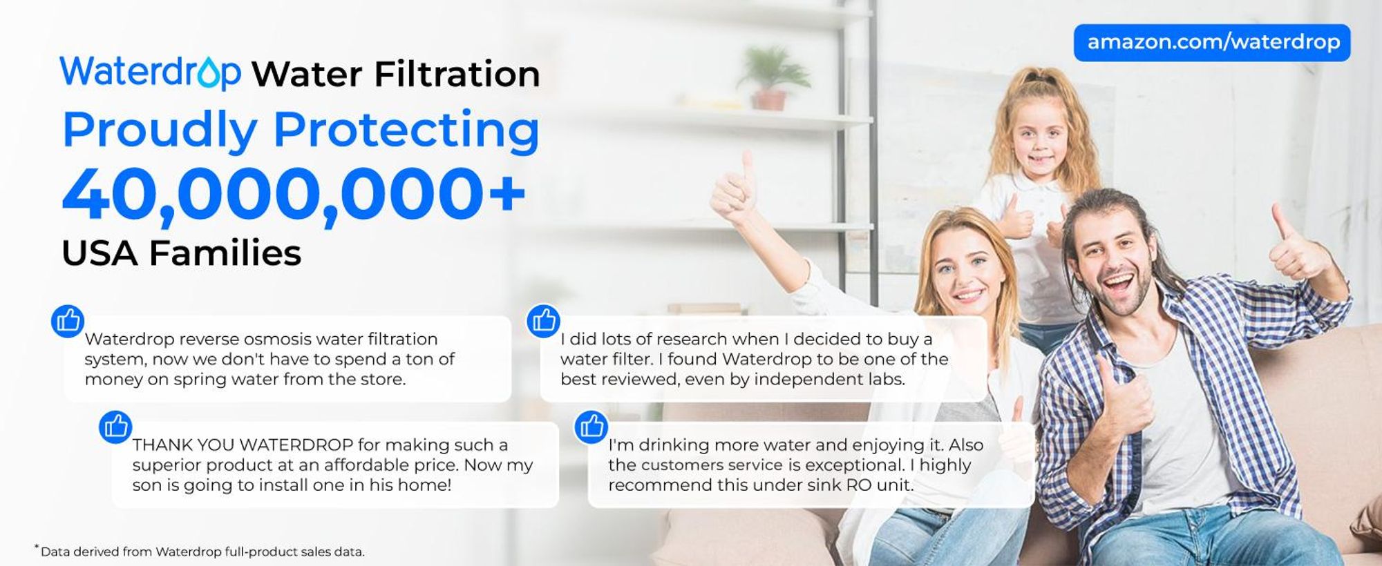 Waterdrop G5P700A Alkalischer Mineral-pH+ Umkehrosmose-Wasserfilter, 700G Umkehrosmosesystem, 8-Stufige RO-Wasserfiltersystem, 2:1 Pure to Drain