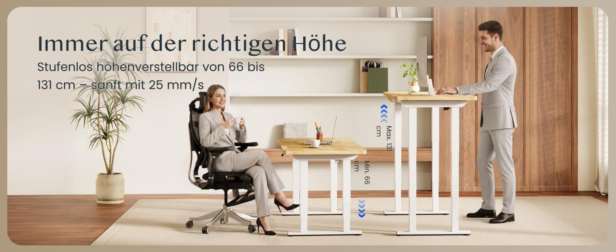 FLEXISPOT E6Q Elektrisch Höhenverstellbarer Schreibtisch, 4-Bein Schreibtischgestell, 250KG Traglast, Doppelmotor, USB-Anschluss & Sitzerinnerung Weiß