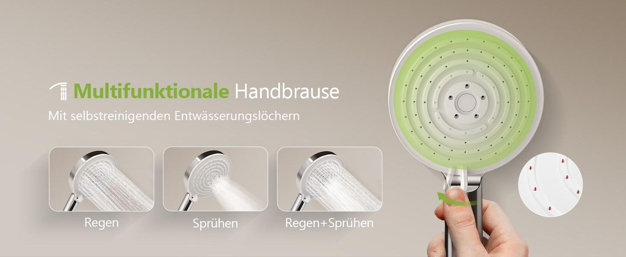 S’AFIELINA Duschsäule ohne Armaturen Duschsystem mit 3 Strahlarten Handbrause und Kopfbrause Versenkbares Regal Höhenverstellbar