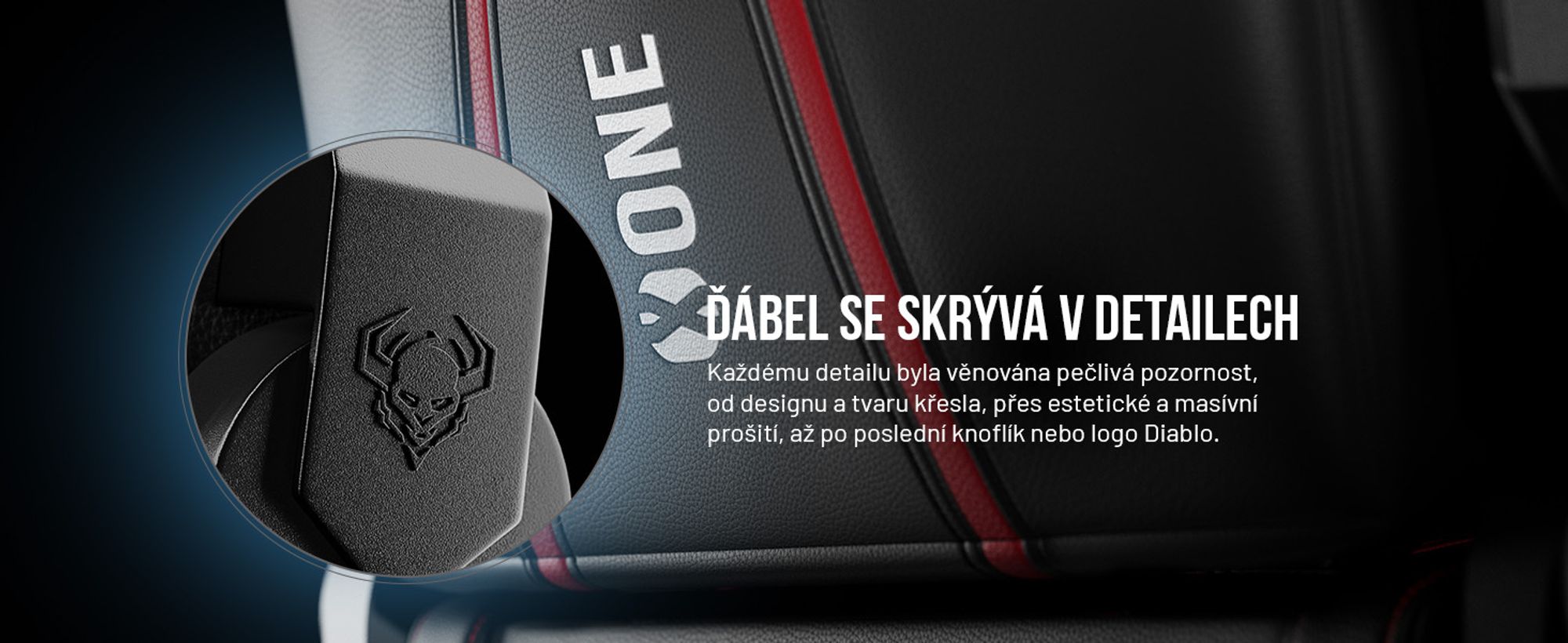 Herní židle Diablo X-One 2.0 Kancelářská židle Nastavitelné područky Ergonomický design Krční/bederní polštář, Barva: Černá-Červená, Velikost: King