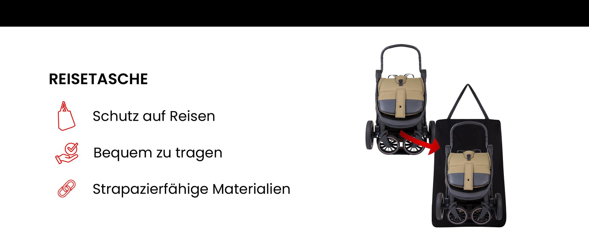 BabyLux ROMBO Kinderwagen Leichte Kinderwagenabdeckung Stoßdämpfende Tasche