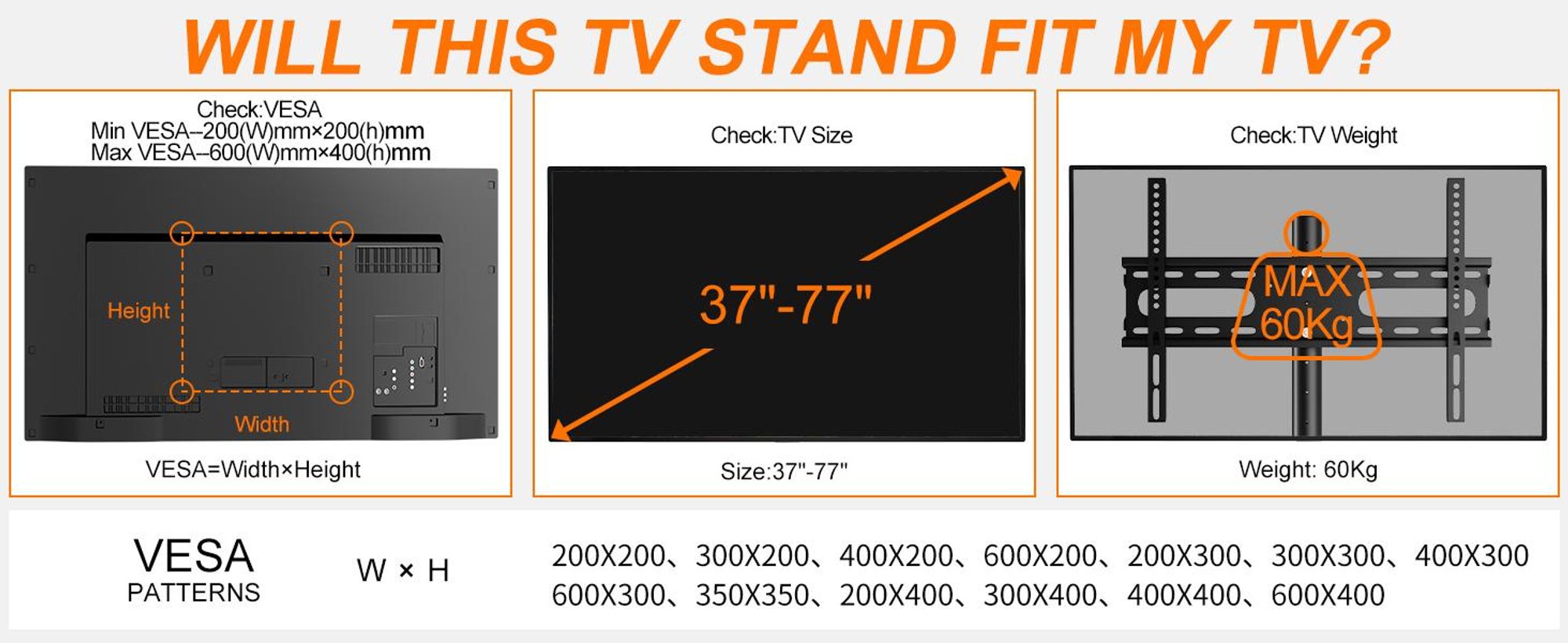 WISFOR TV Standfuss Fernseher Ständer Mit Fernbedienung, Motorisierte Höhenverstellung, rollbar, für 40-77" Flach LED LCD Monitor, 600x400mm, bis 60kg