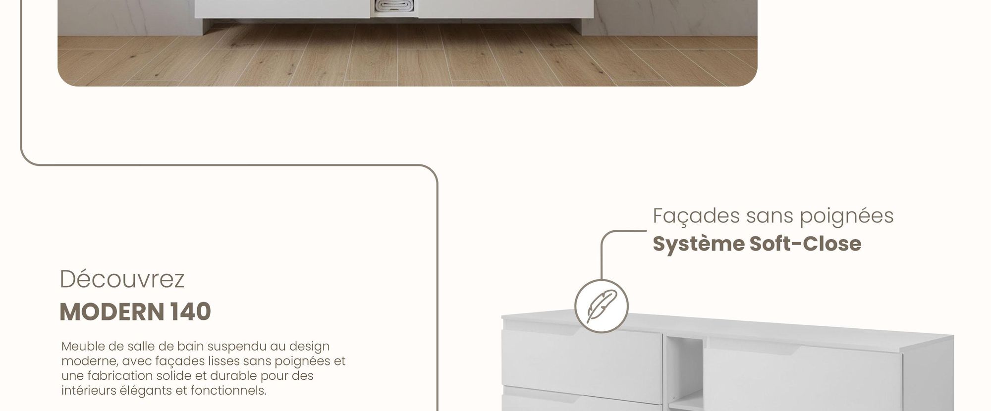 RODAN, meuble de salle de bain, armoire moderne, meuble sous vasque, meuble sous lavabo