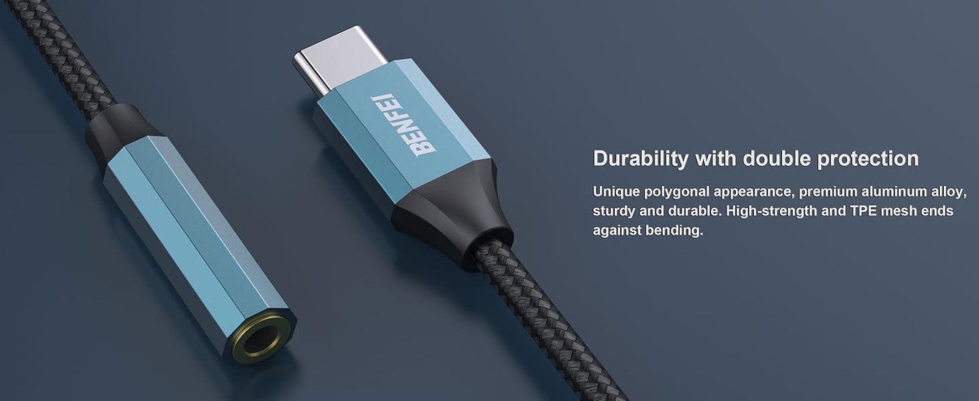 BENFEI Kabeladapter USB C auf Audio Adapter 3.5mm Klinke mit DAC