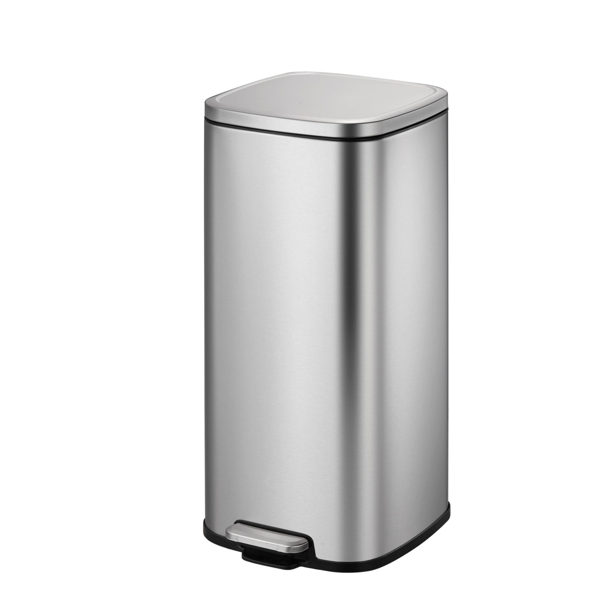 EKO - Pattumiera a pedale Stella 30 litri - Acciaio inox - Acciaio inox opaco