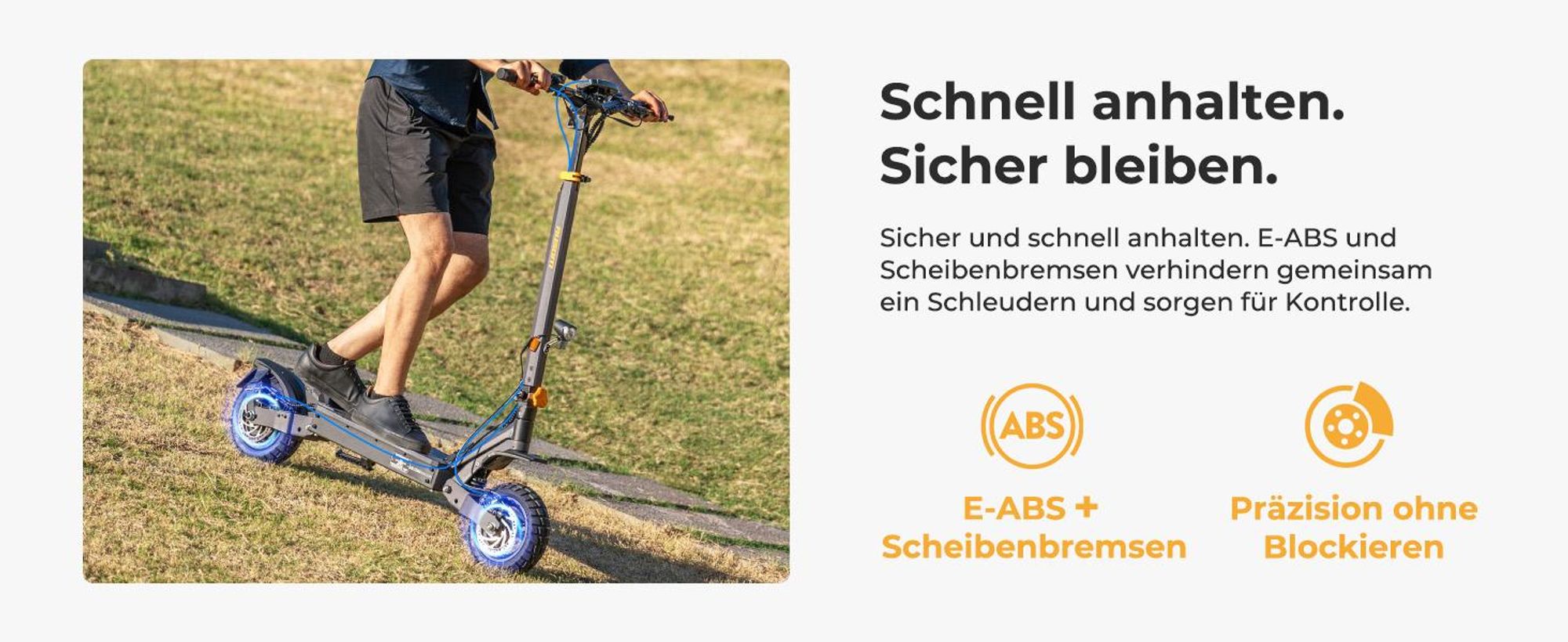 Ausom L1 ABE E-Scooter 90km Reichweite 930W Peak 10 Zoll Tubeless NFC E-ABS StVZO faltbar