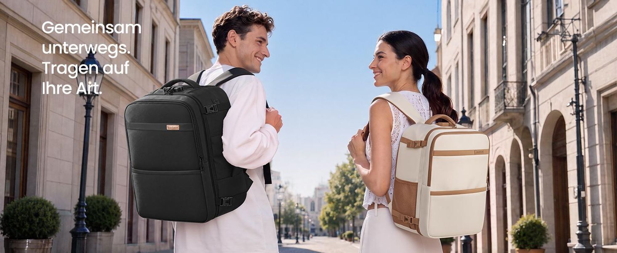 SONGMICS Handgepäck Rucksack für Ryanair, Wasserdichter Reiserucksack mit 15,6 Zoll Laptopfach, 30 L, 45 x 36 x 20 cm, Schwarz