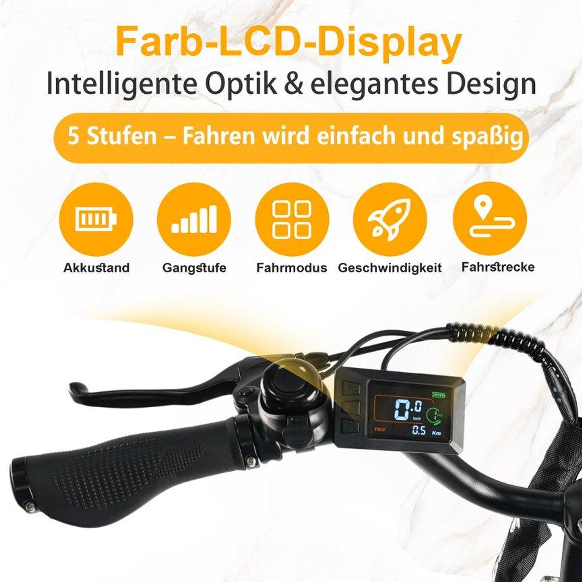 26'' E-Bike 36V 18Ah für Lange Reichweite bis 120KM Aluminium Wasserdicht Elektrofahrrad Trekkingrad E-Cityrad City E-Bikes E-Hollandräder Silber