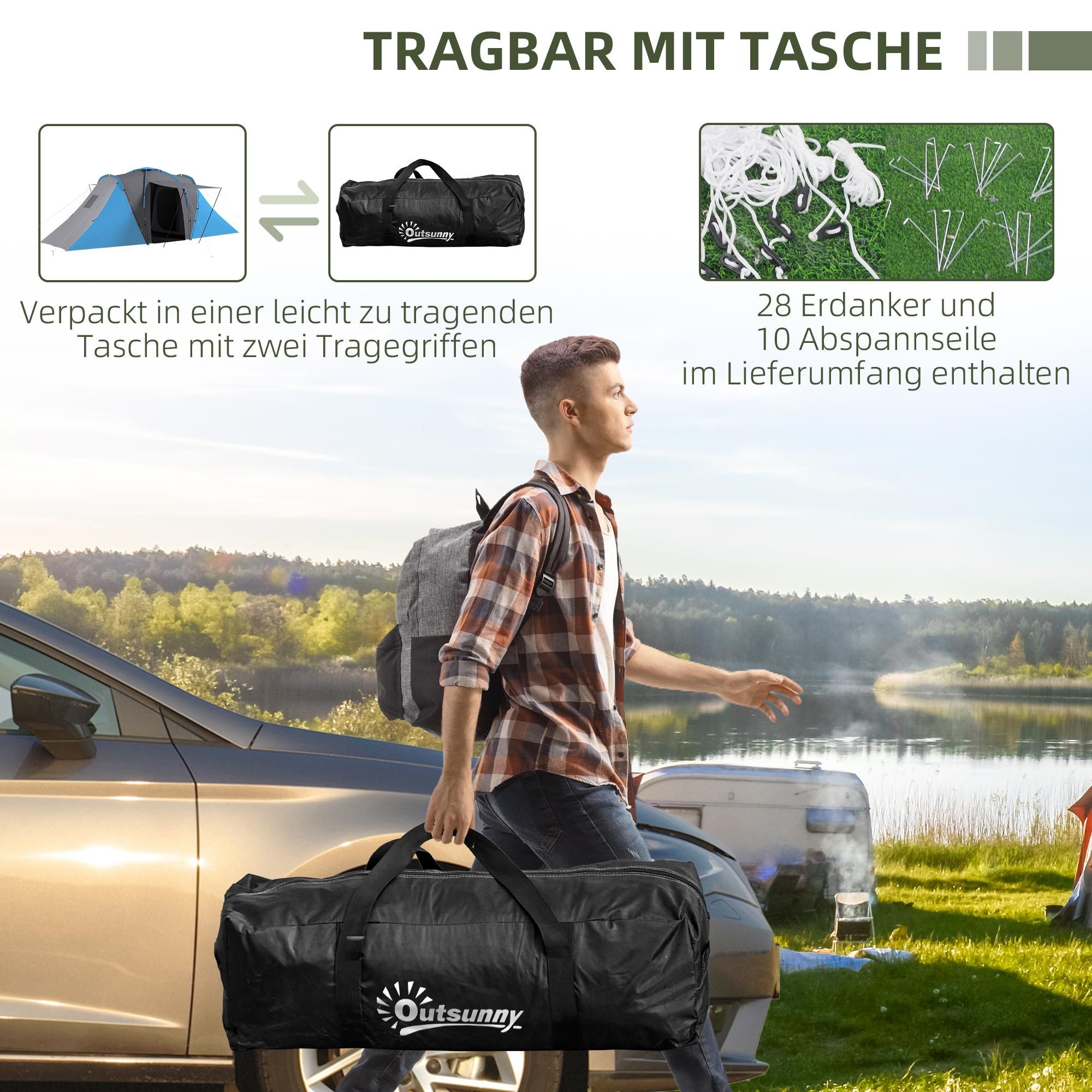 Campingzelt Fiberglas Tunnelform