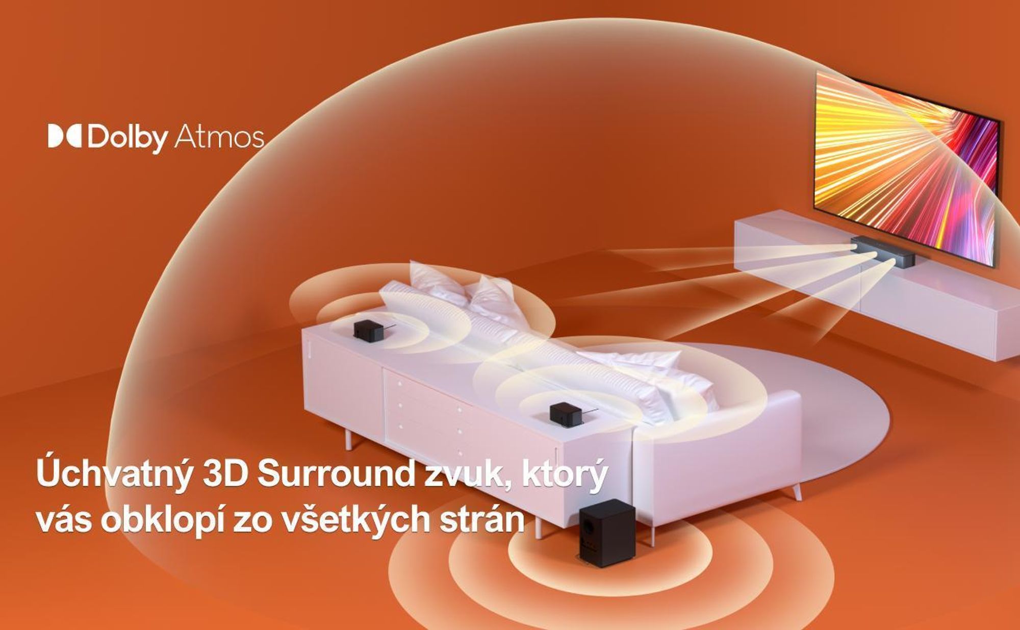Soundbar ULTIMEA 5.1 s technológiou Dolby Atmos, 3D priestorový zvukový systém so subwooferom, 2 zadné reproduktory, soundbar 5.3 Bluetooth s nastaviteľnými basmi