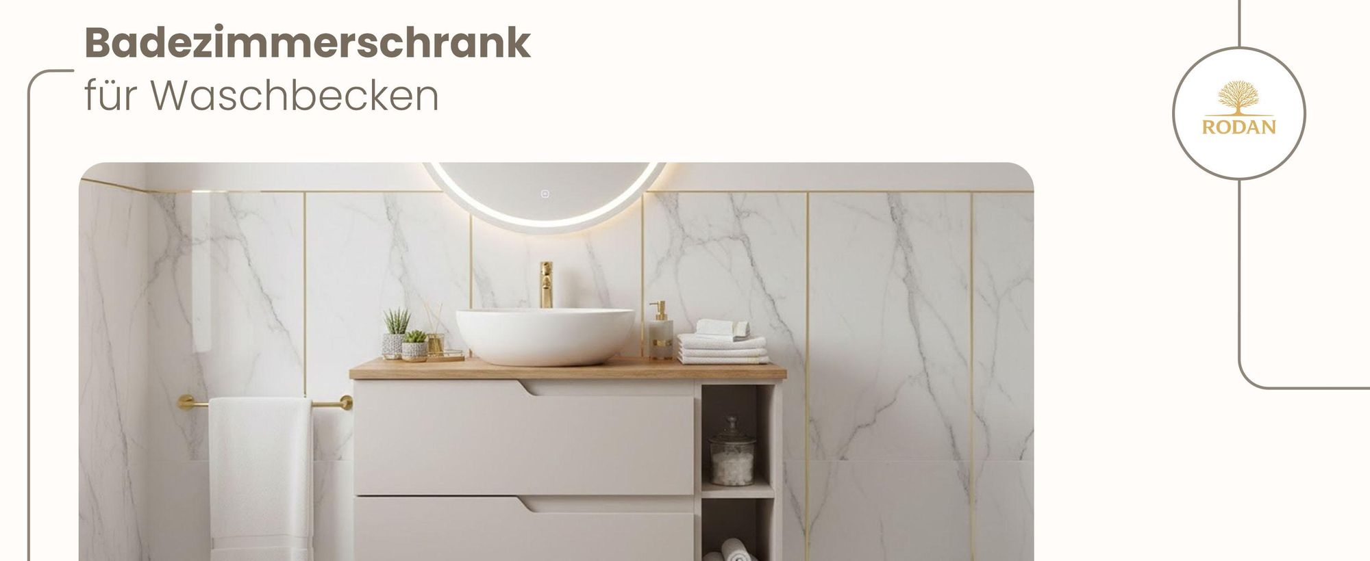 RODAN, Badmöbel, Badschrank, Badezimmermöbel, Badezimmer, MODERN, Waschbeckenunterschrank