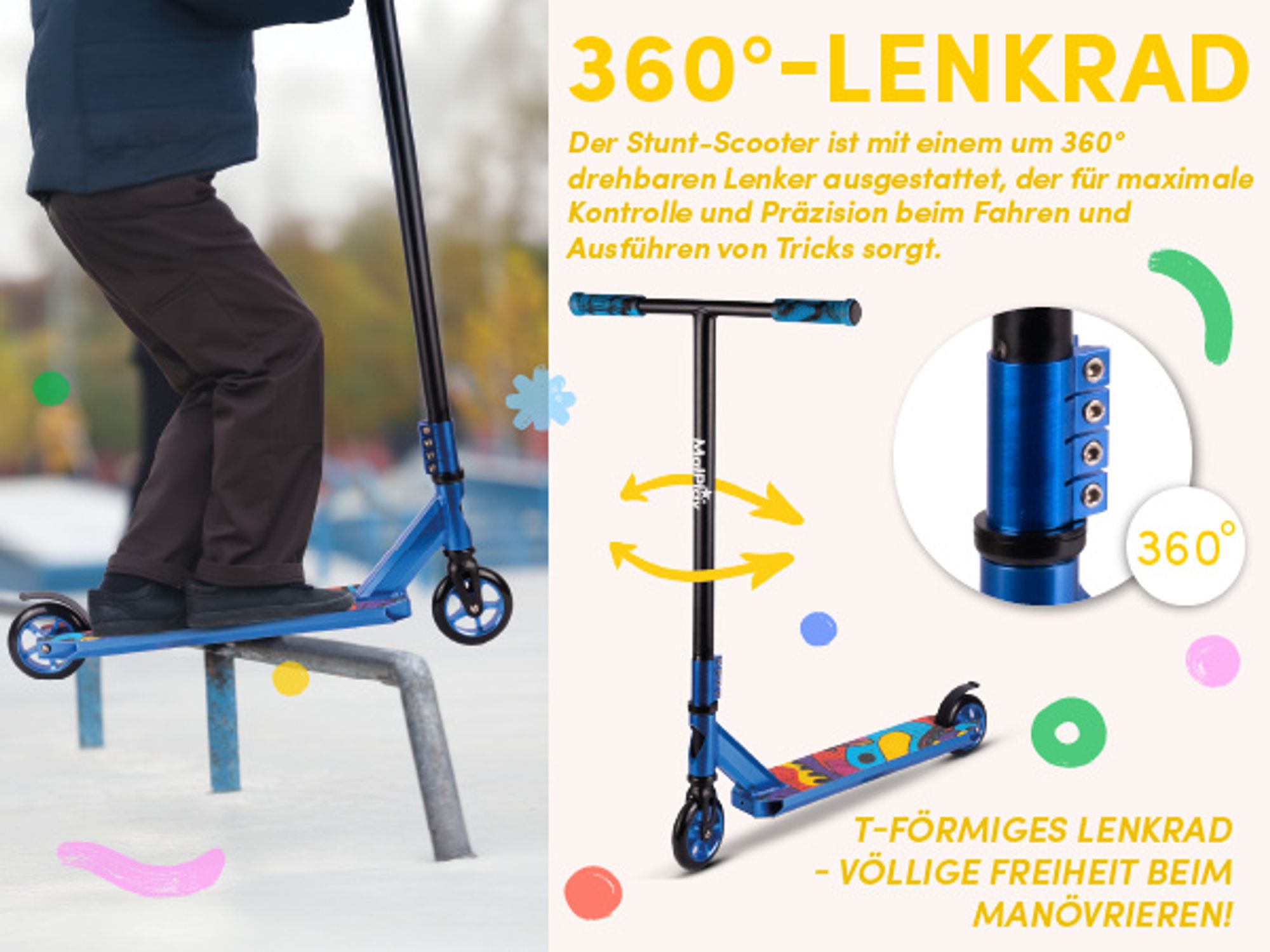 Performace Tretroller Trick Roller für Kinder