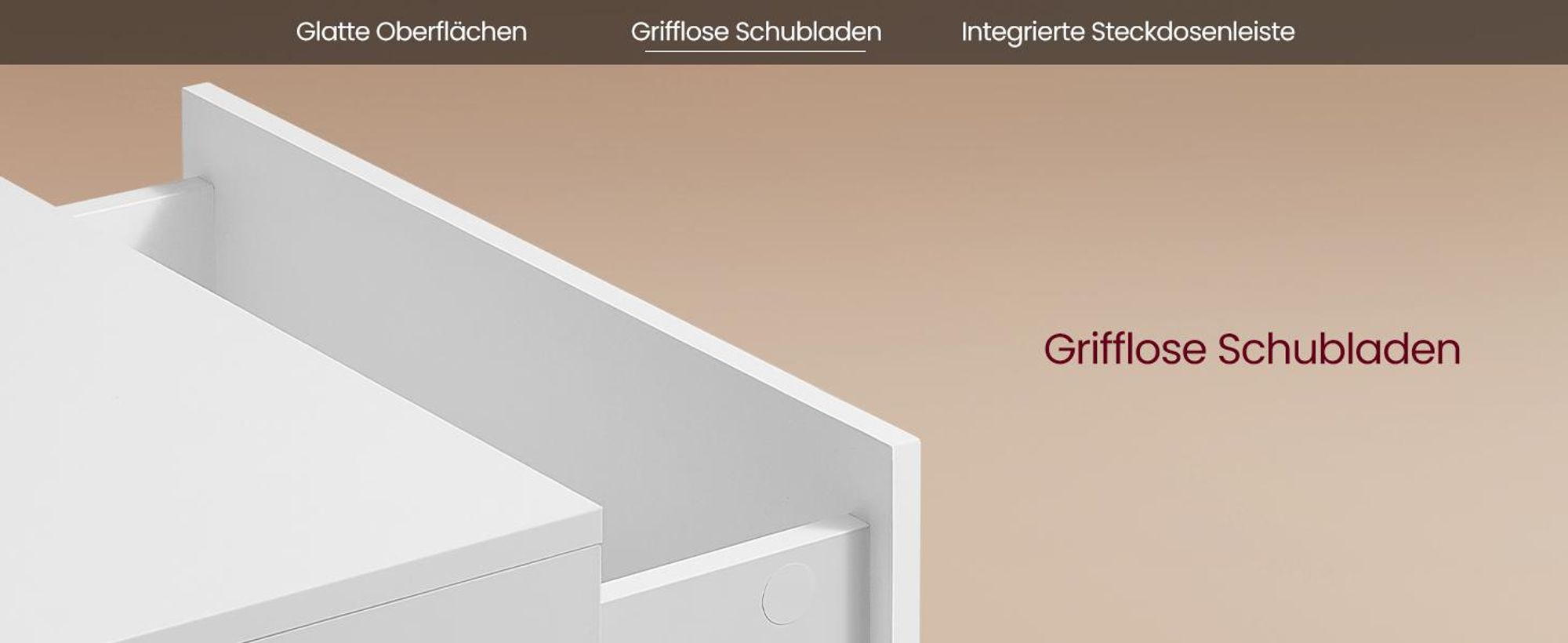 VASAGLE Schminktisch mit Spiegel und Beleuchtung, 10 Schubladen und Ladestation, 137 x 40 x 144,3 cm, Weiß