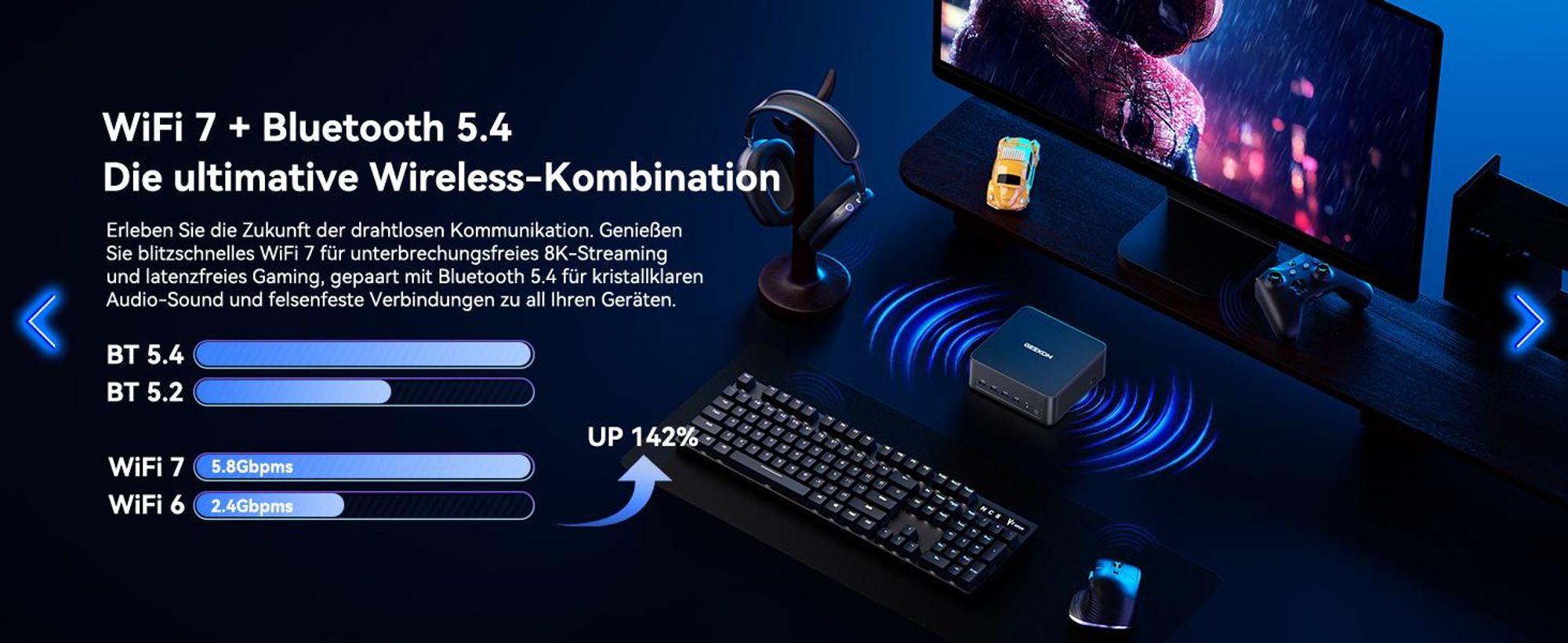GEEKOM IT13 MAX Mini PC mit U9-185H(16C/22T, bis zu 5.1GHz), Dual 2.5G LAN Windows 11 Pro Mini Computer, 16GB RAM&1TB SSD| 6X USB | KI-Leistung| Intel