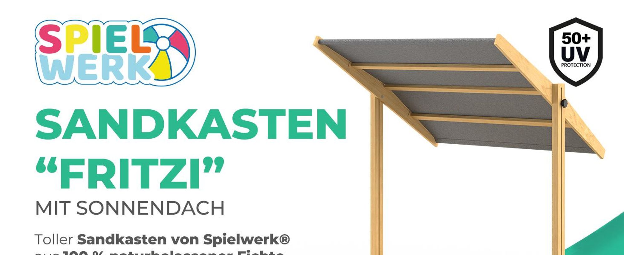 SPIELWERK Sandkasten Fritzi Sonnendach