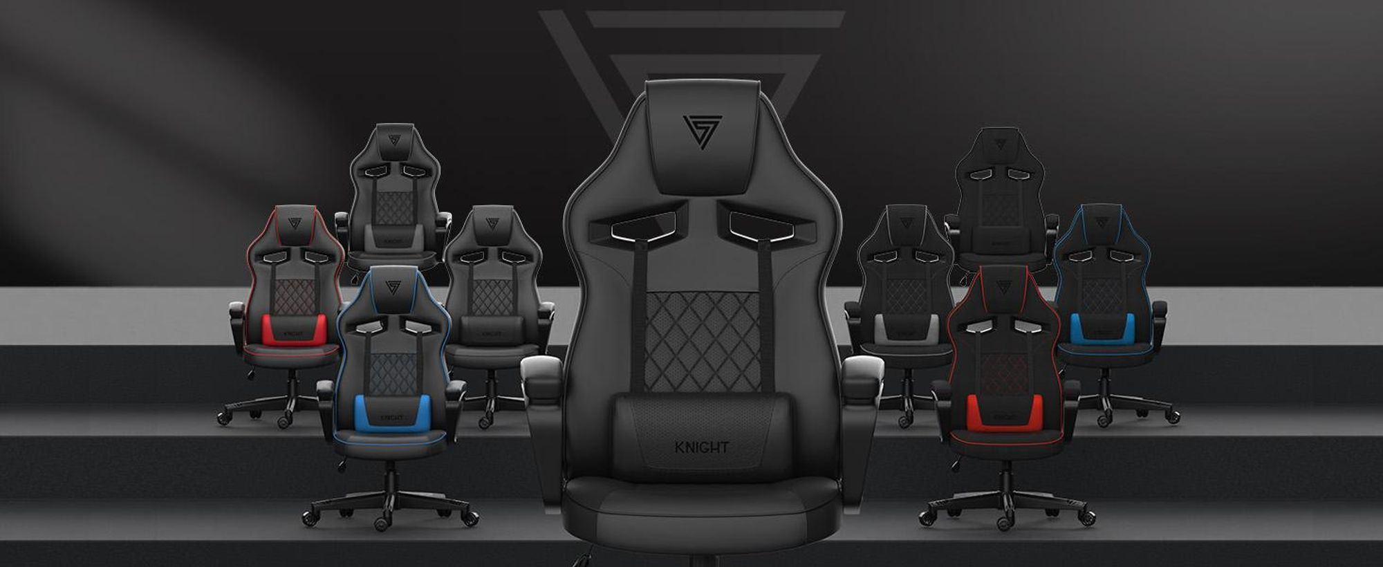 SENSE7 Knight Herná stolička z látky Čierna - Ergonomická kancelárska stolička Stolička k písacímu stolu Látkové herné kreslo Otočná stolička Herná stolička PC 120 kg Stolička