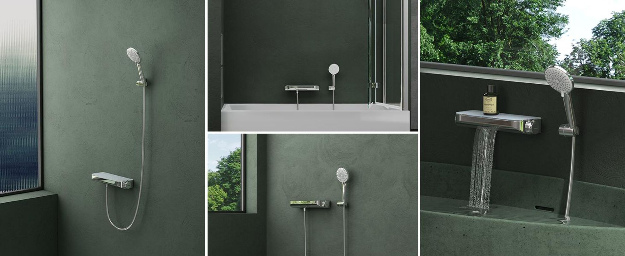 Mai & Mai Thermostat Badewannenarmatur mit Handbrause Wannenarmatur Wannenthermostat 4 Strahlarten Wandarmatur für Badewanne Matt Schwarz Duschsystem8