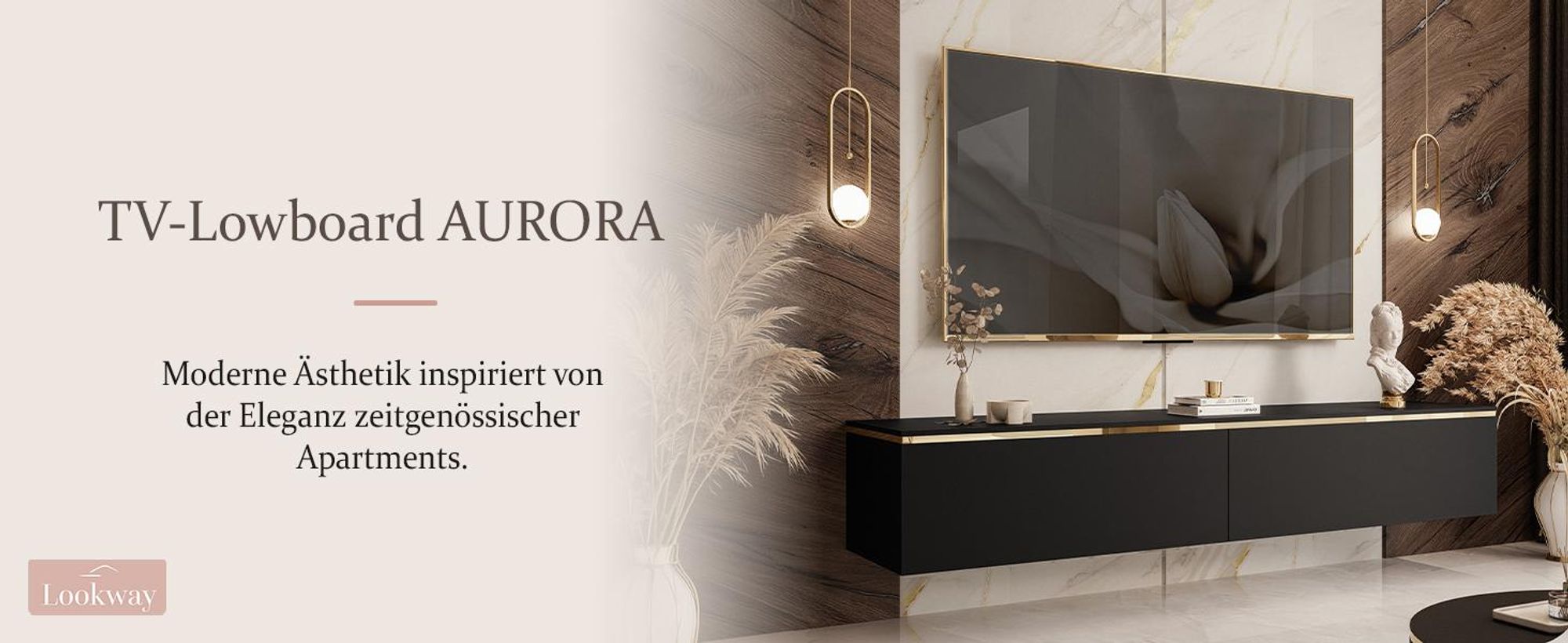 TV-Schrank AURORA SCHWARZ MATT