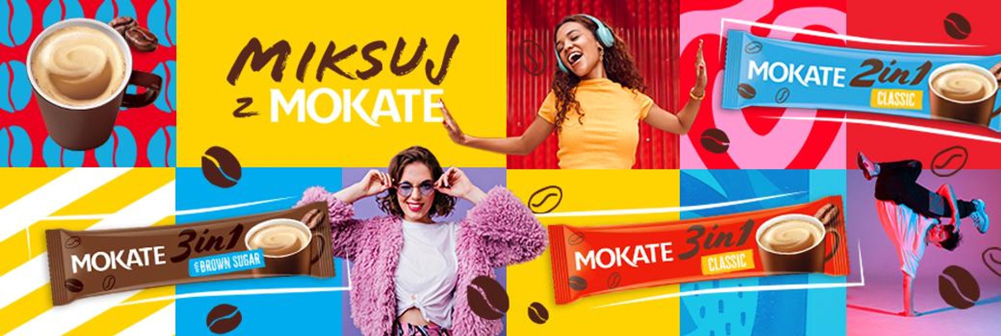 Mokate 3w1 Classic XXL - Kawa Rozpuszczalna z Cukrem i Mlekiem Mix Kawowy 24 Saszetki