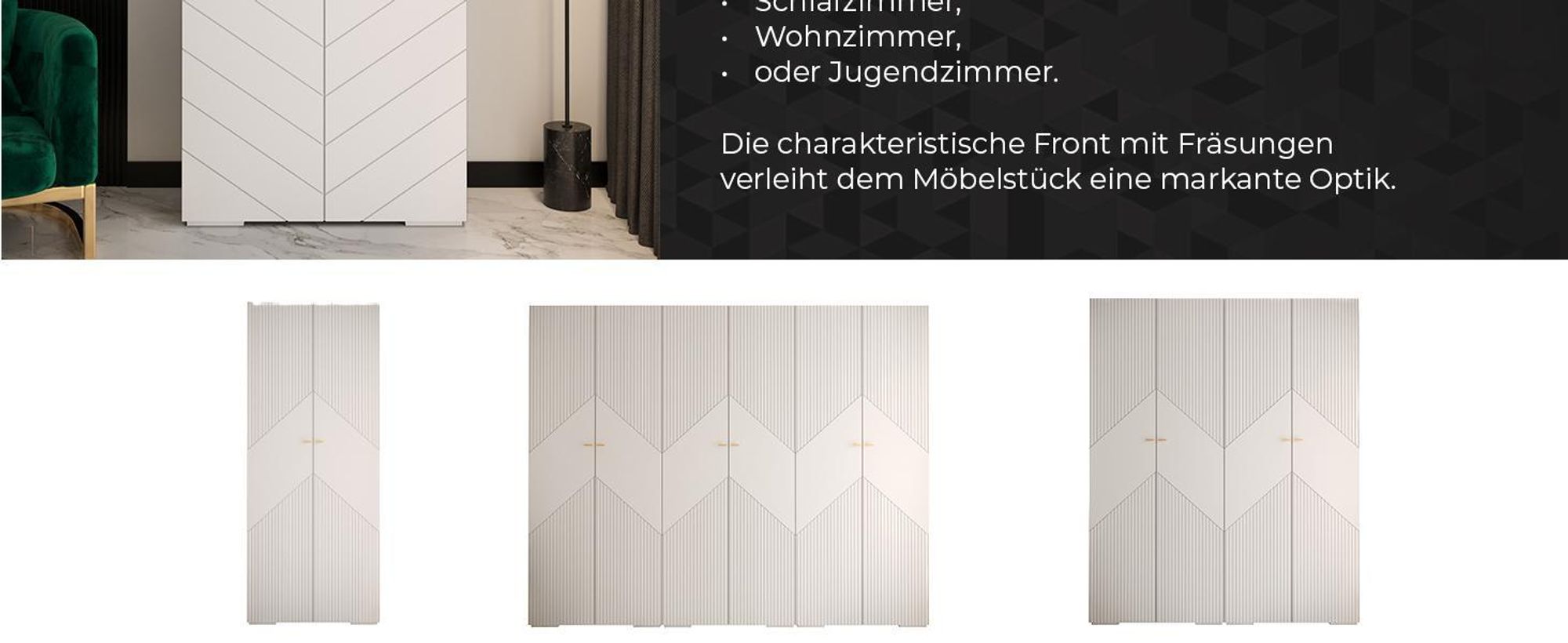 Kryspol - Kleiderschrank Schwarz, 2 Tür, 1 Modul 100x236,7x47cm, Manhattan Ryfel 5
