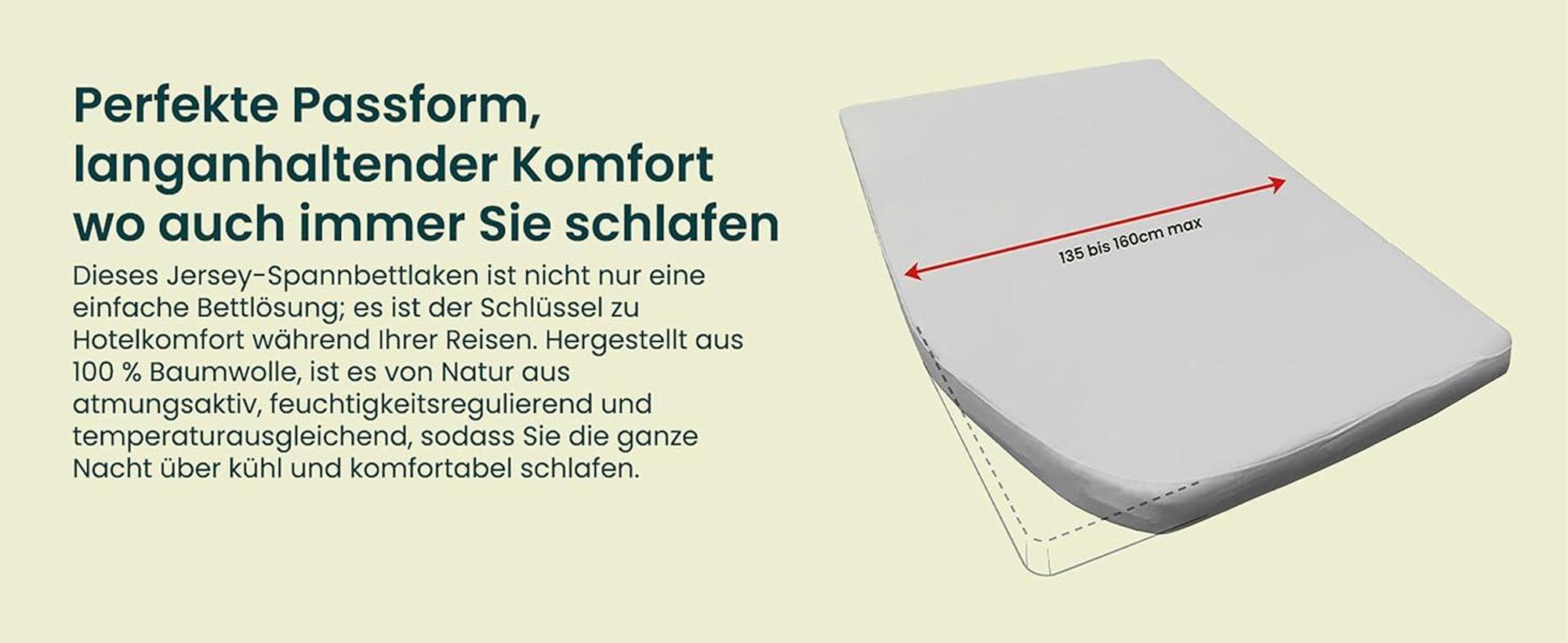 Dieses Bild erklärt den Molton-Matratzenschoner und seine Vorteile.