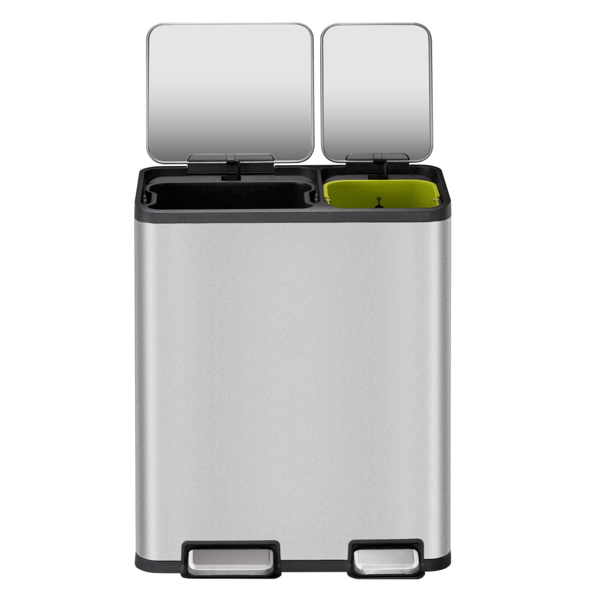EKO - EcoCasa 1 Treteimer 30+20 Liter - Stainless steel Polypropyleen  - Matt Edelstahl