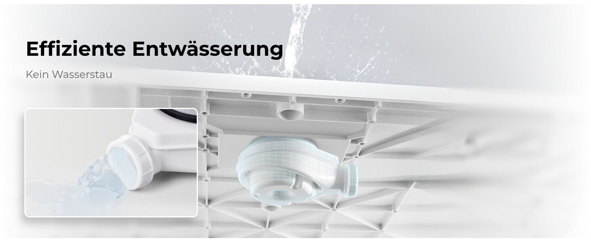 Heilmetz Duschwanne 80x80cm Duschtasse inkl. Ablaufgarnitur Schieferoptik Rutschfeste Extraflach SMC Weiß Brausetasse Duschbecken Steinoptik