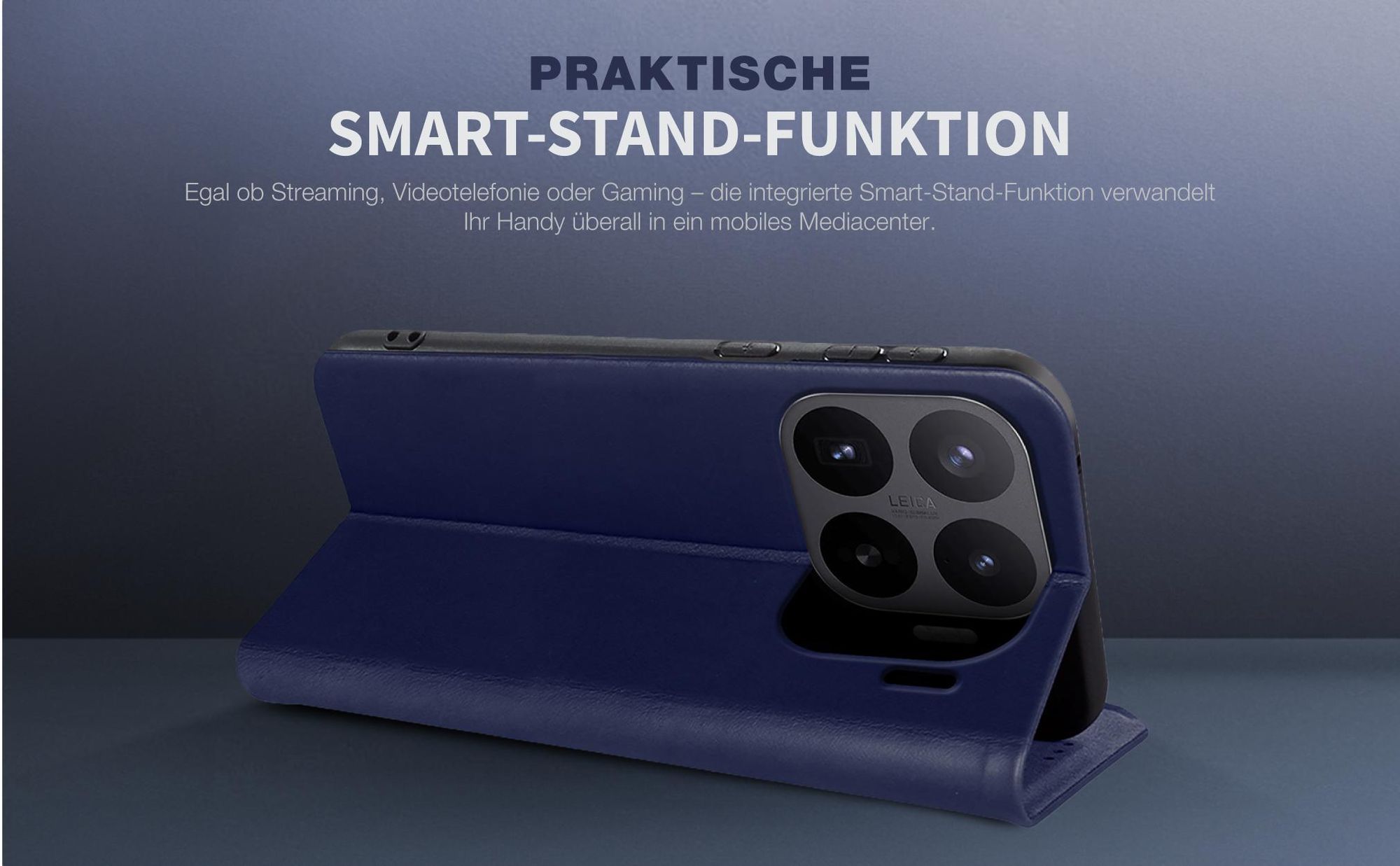 Fliphülle aus Leder für das Xiaomi 17T Pro mit Smartstand Funktion