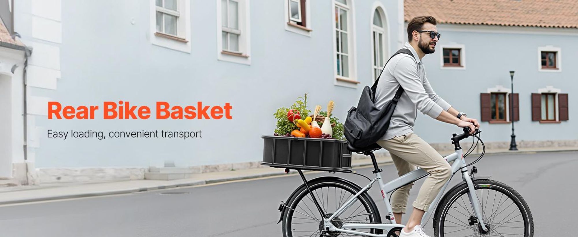 VEVOR Fahrradkorb hinten 435x330x155 mm, Gepäckträger zum Transport von Hunden, Haustieren, Obst und Lebensmitteln, wird mit Montagewerkzeug geliefert