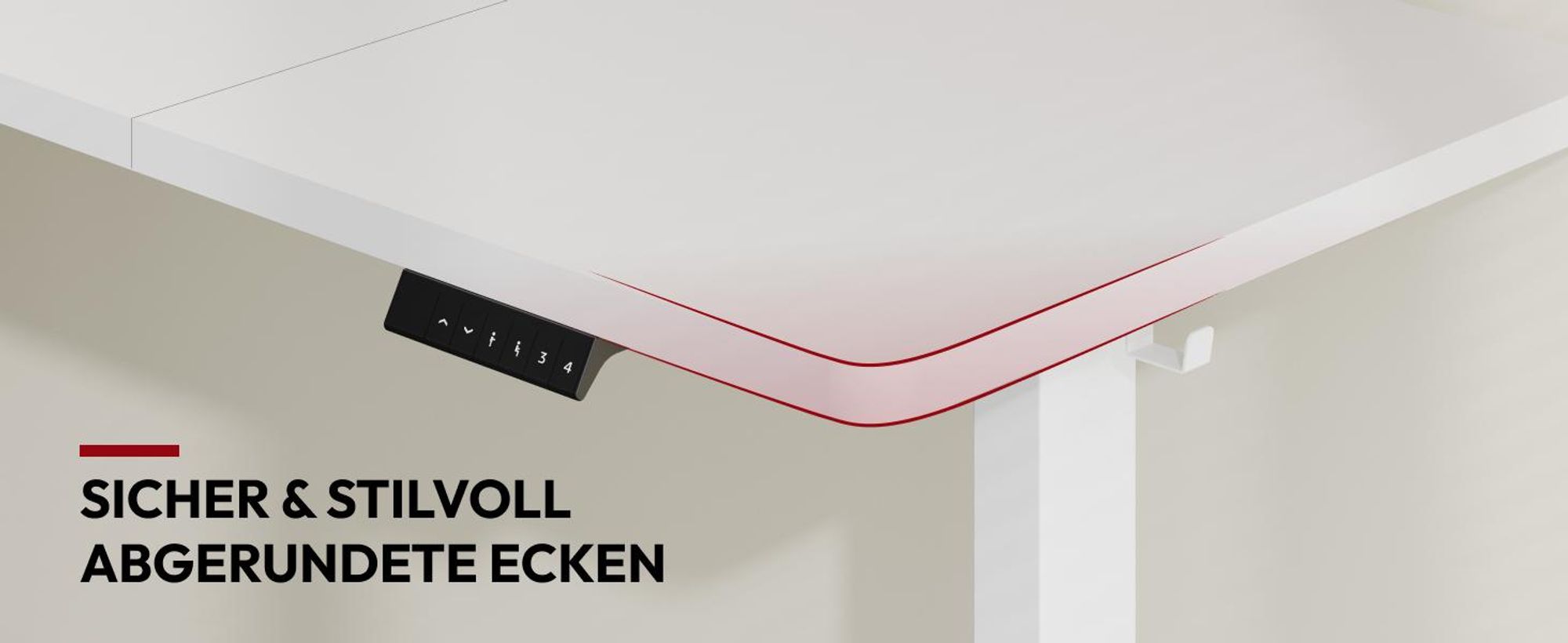 SANODESK Höhenverstellbarer Schreibtisch 200x80cm elektrisch 4 Memory-Funktion, Antikollisionsschutz, 70kg Tragkraft, mit Haken und Ablagebox (Weiß)