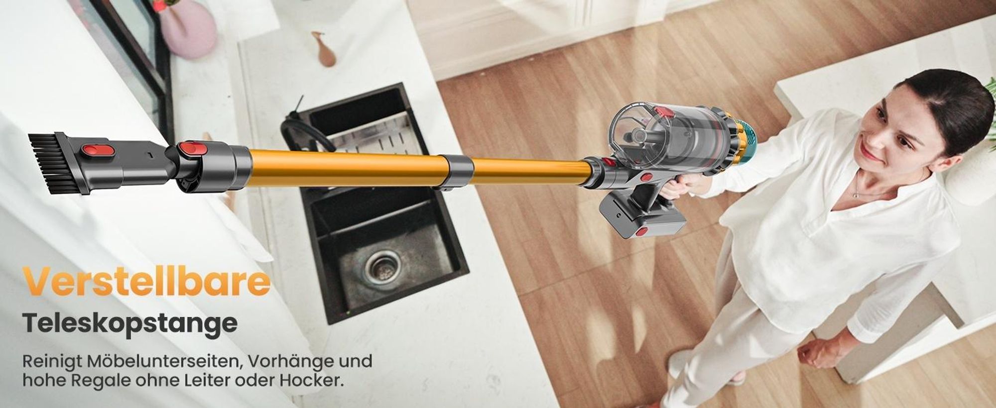 650W Akku-Staubsauger, 55kPa bürstenloser Staubsauger, LED Handstaubsauger Kabellos, SmartDisplay, für Bodenteppiche,6 in 1 akkustaubsauger,50Min,1.2L