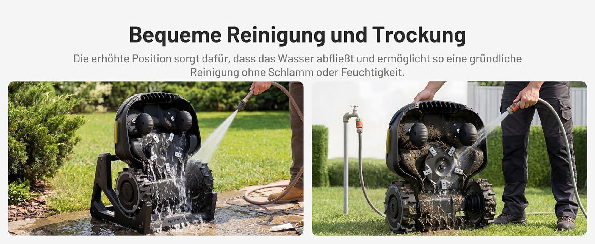 Mammotion Reinigungsständer für Rasenmäher, Waschständer für Mähroboter, Reinigungs- und Wartungsständer, für LUBA / LUBA Mini / YUKA Mini