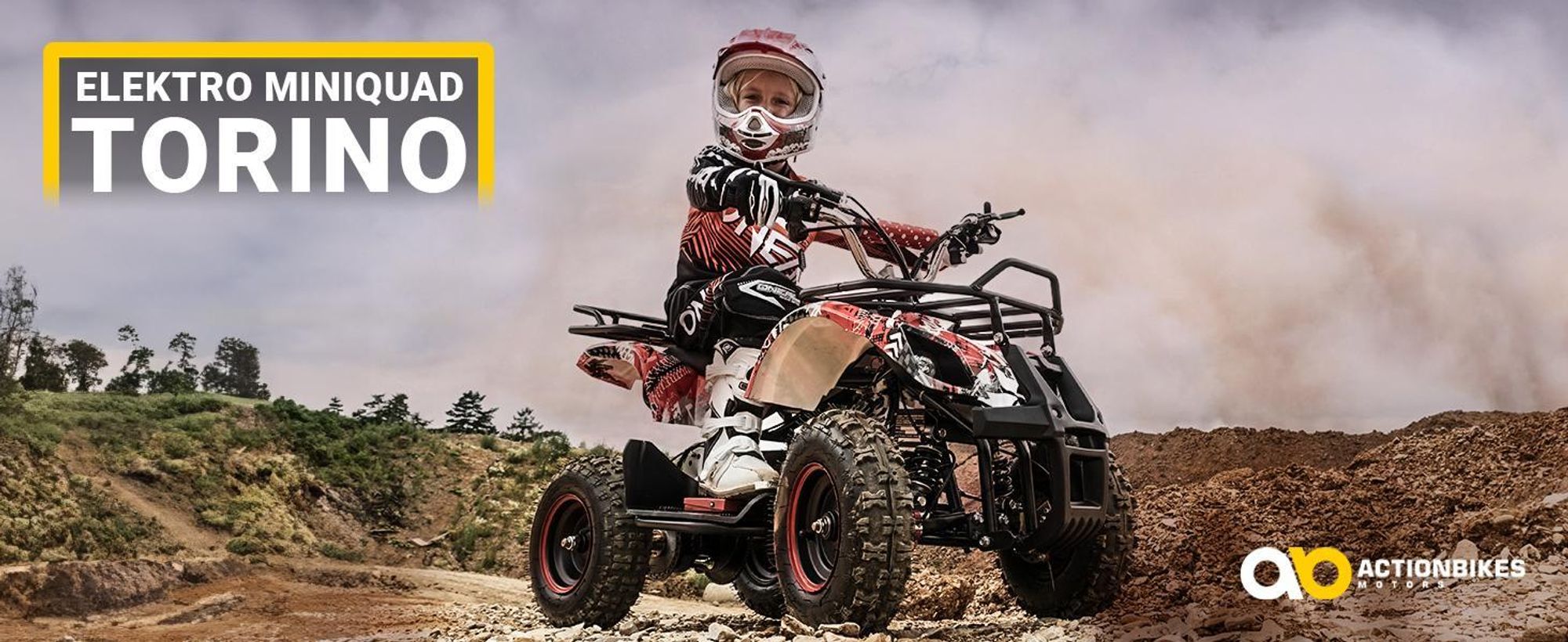 Actionbikes Motors Elektro Kinderquad Torino | 1000 Watt - 36 V - Pocket Quad bis 24 km/h - 3 Stufen - Kinder Elektroquad (Schwarz)