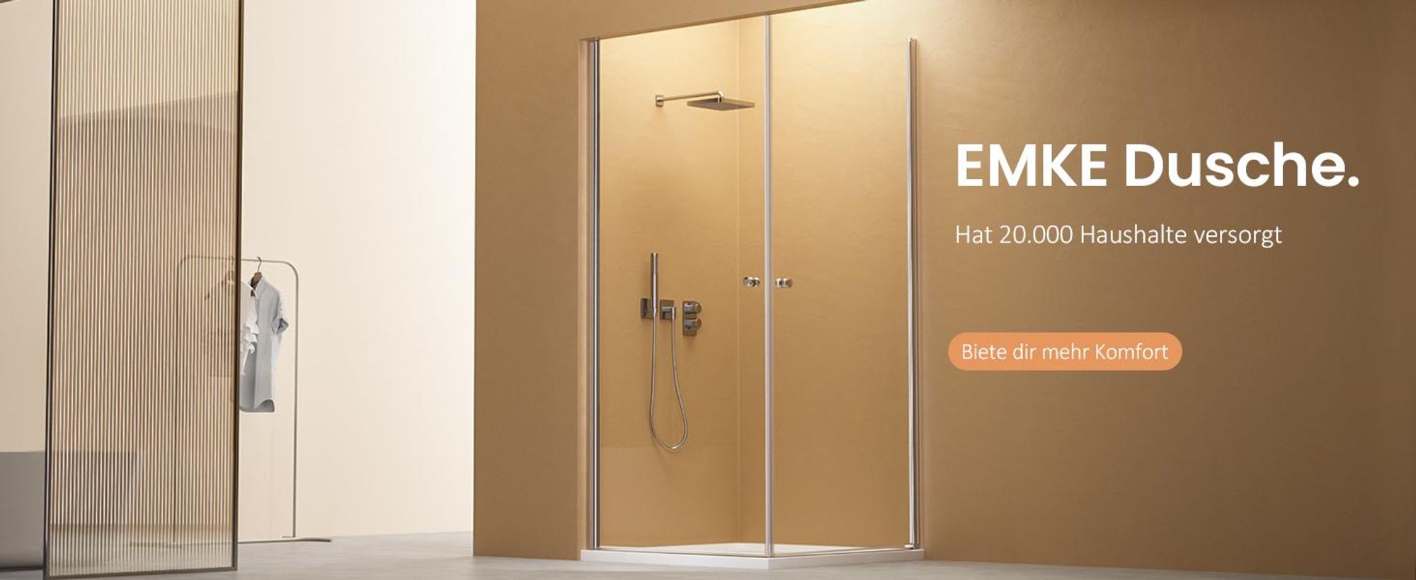 EMKE Duschkabine 90x90cm Eckeinstieg mit 2 Pendeltür Drehtür Duschabtrennung Nano Beschichtung ESG Sicherheitsglas Hebe-Senk-Funktion Höhe: 185cm