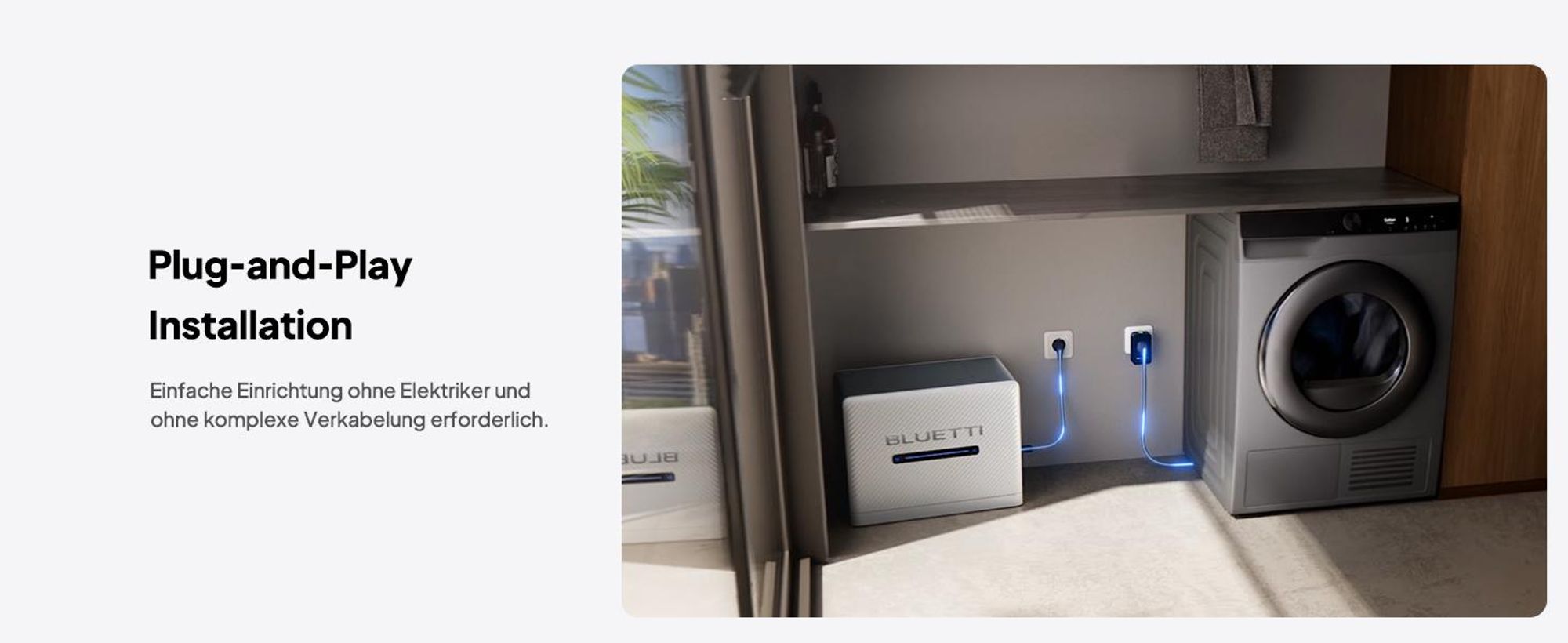 Balkonkraftwerk BLUETTI Balco 260 2560 Wh, 2400W PV-Eingang über 4 MPPT-Tracker erweiterbar auf 15 kWh Speicher für Zuhause, Solarenergie & Notstrom