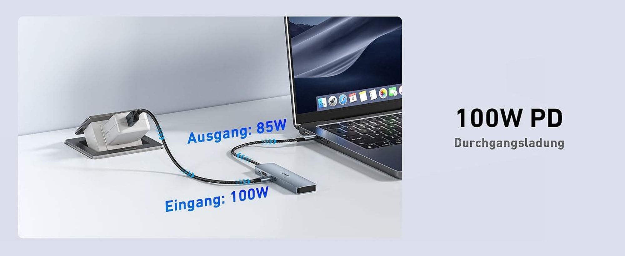 BENFEI Hubs USB C Hub 6in1 mit HDMI 4K 60Hz und 100W PD